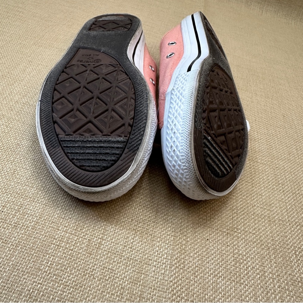 Converse All Star Peachy-Pink Slip On Mule Tie Sneakers - Picture 7 of 11